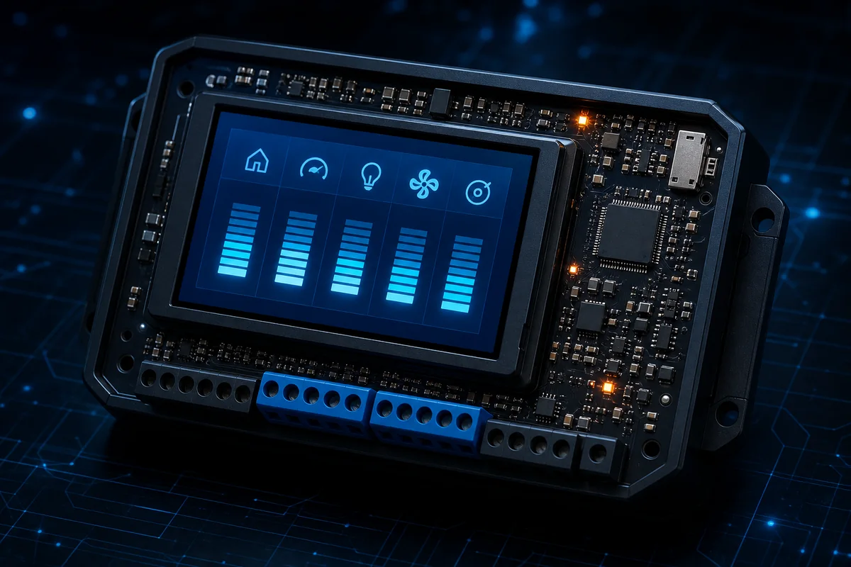 Imagem conceitual de Placa com visor LCD